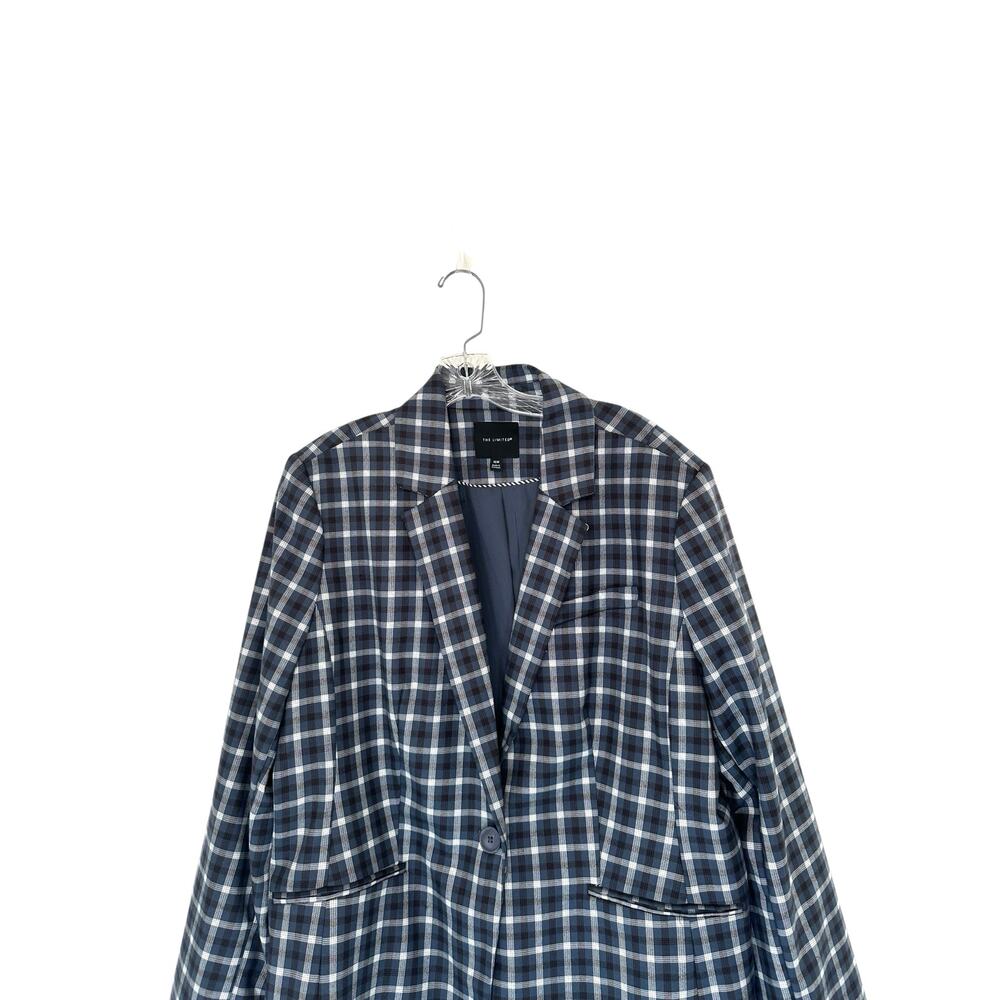 The Limited Plus Blue White‎ Black Office Career Work Business Blazer Size 16W - Picture 3 of 12